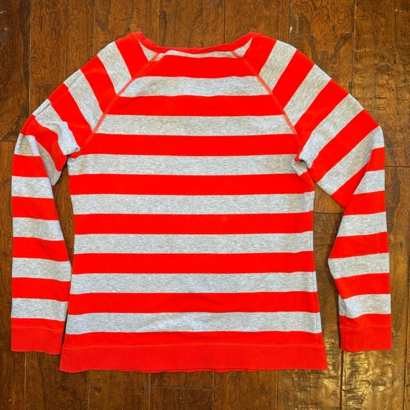 Hanna Andersson red and gray striped scoop neck long sleeve tshirt size M - Picture 6 of 13